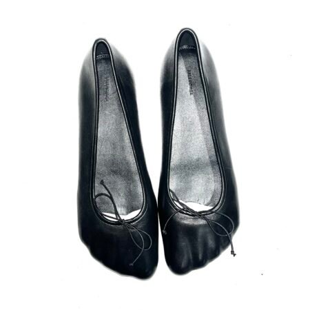 BALENCIAGA Atomic Black Leather Ballet Flats