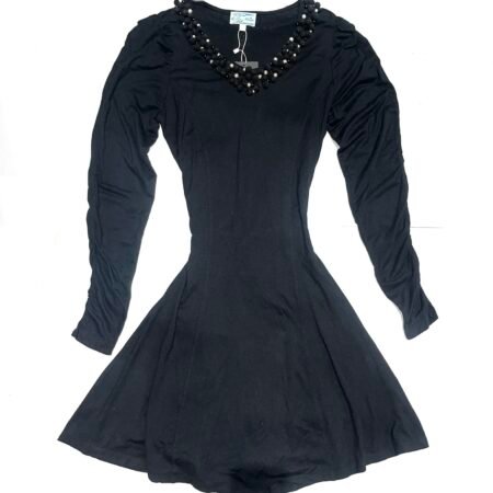 Miss Blumarine appliqué long sleeve midi dress