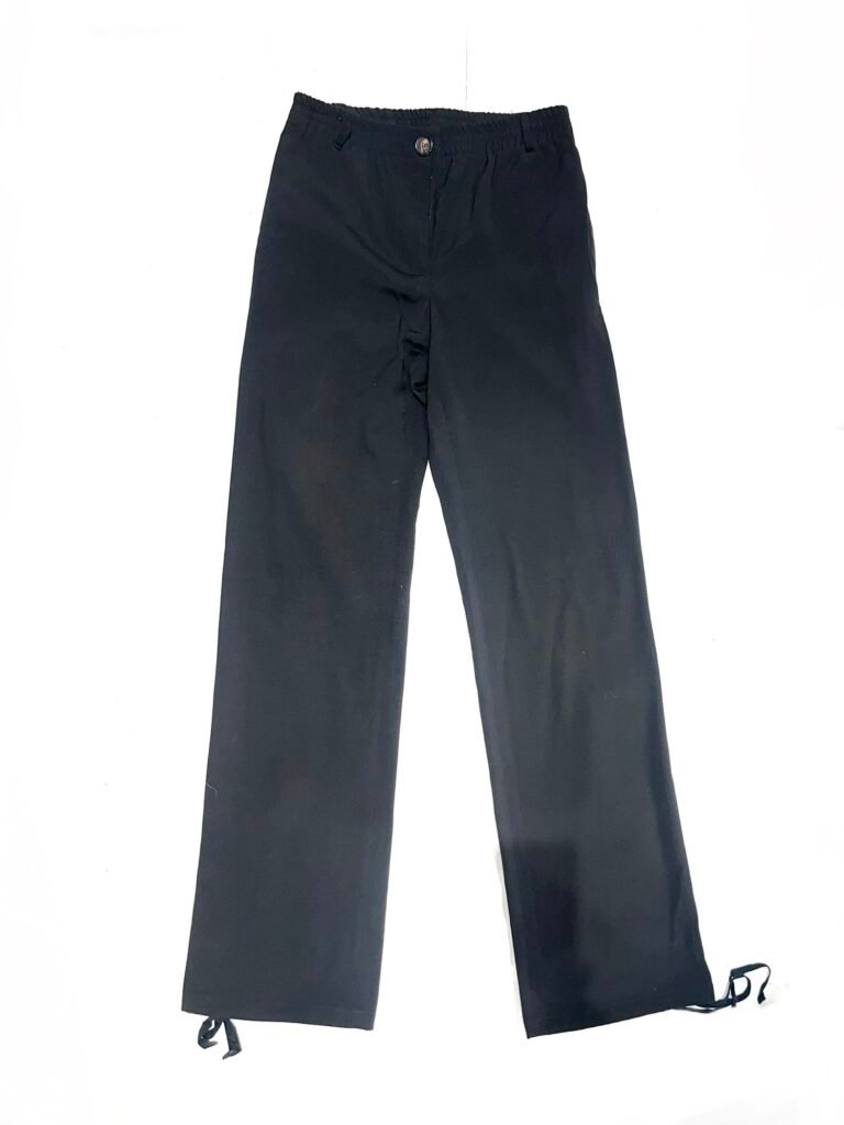 Ann Demeulemeester light wool lace-up trousers