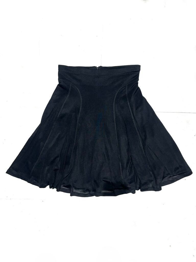 Plein Sud 00s black fluid mini skirt made in France