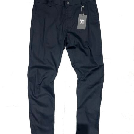 Lanvin 00s black cotton moto style pants seam construction minimal zip