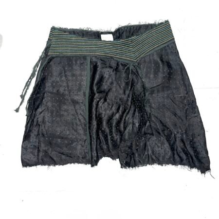 Custo Barcelona deconstructed silk blend mini skirt with raw edges (00s deadstock)