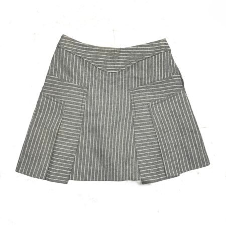 70s Italian structured mini skirt striped wool blend