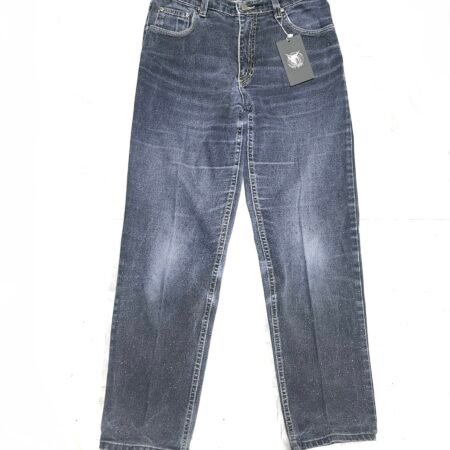 Roberto Cavalli 90s washed denim jeans subtle glitter finish mid-rise straight fit