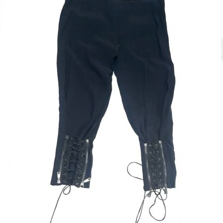 John Richmond Y2K lace-up cropped pants detachable zip panels