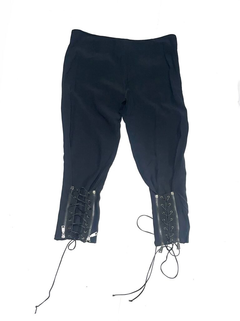 John Richmond Y2K lace-up cropped pants detachable zip panels