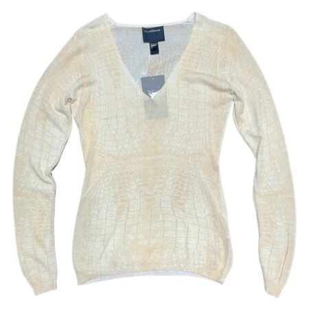 Class Roberto Cavalli 00s ivory animal print fitted top