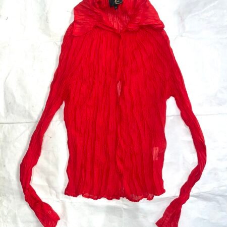 Just Cavalli Sheer Pleated Stretch Blouse