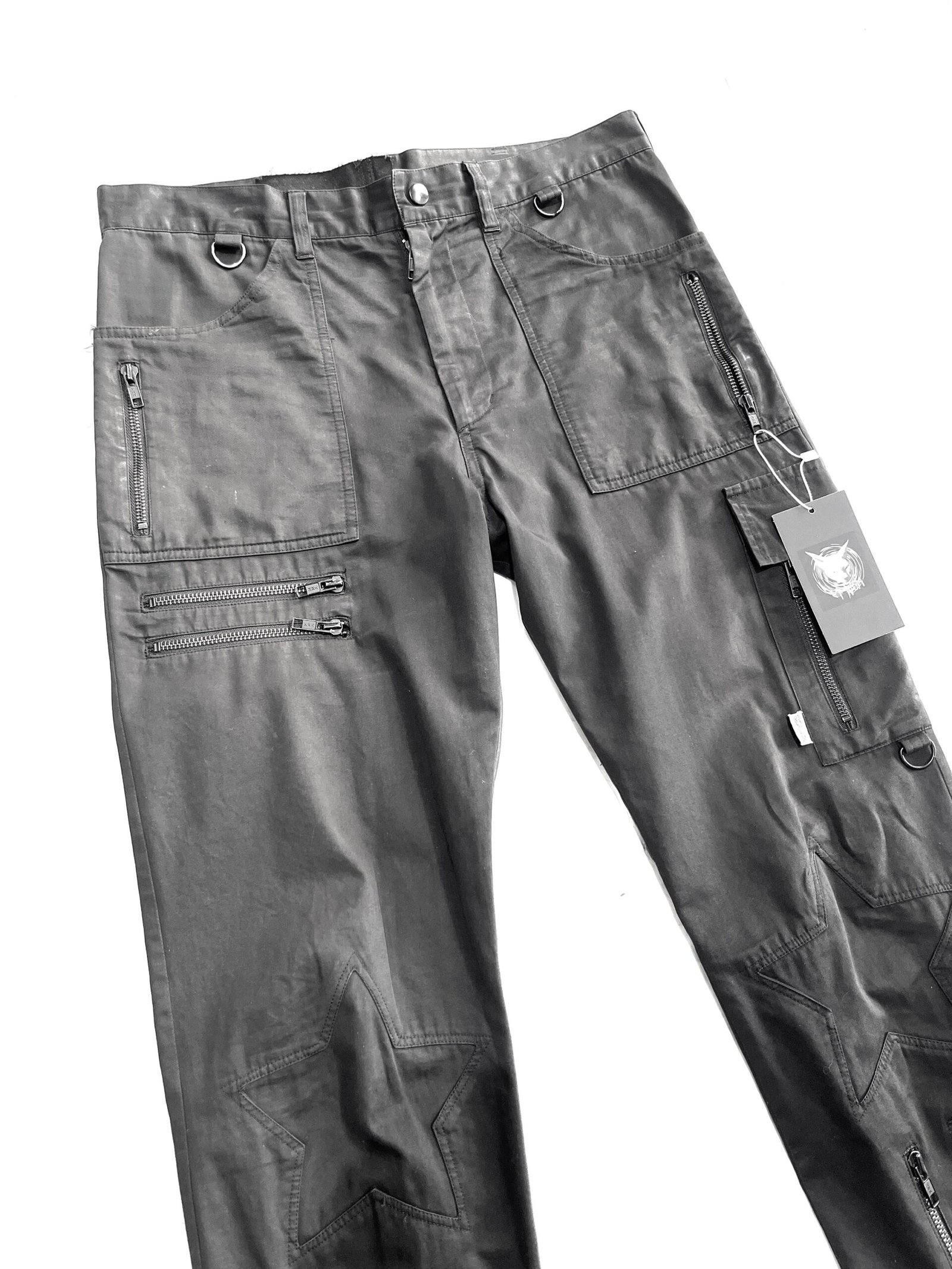UNDERCOVER A/W 2000 “MELTING POT” STAR KNEE PATCH CARGO PANTS - Image 4