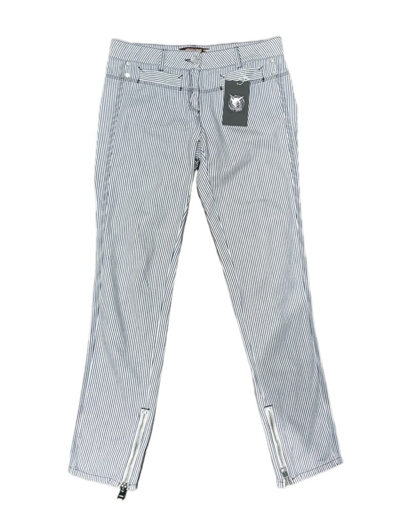 00s Roberto Cavalli Pinstriped Skinny Jeans