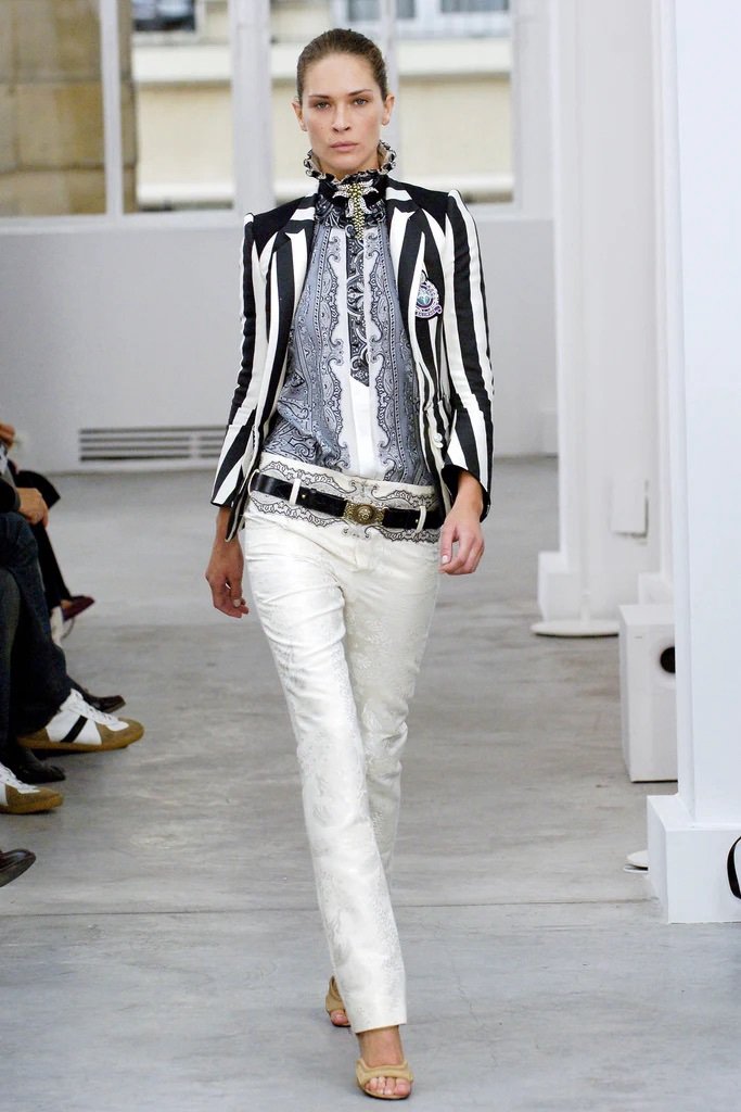 Balenciaga S/S 2006 by Nicolas Ghesquière Baroque Jacquard Ivory Pants