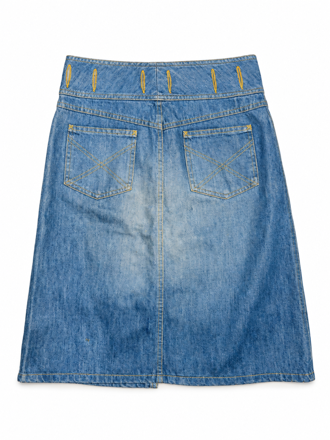 SEE BY CHLOÉ 2000s LIGHT-WASH DENIM MIDI SKIRT - Image 2