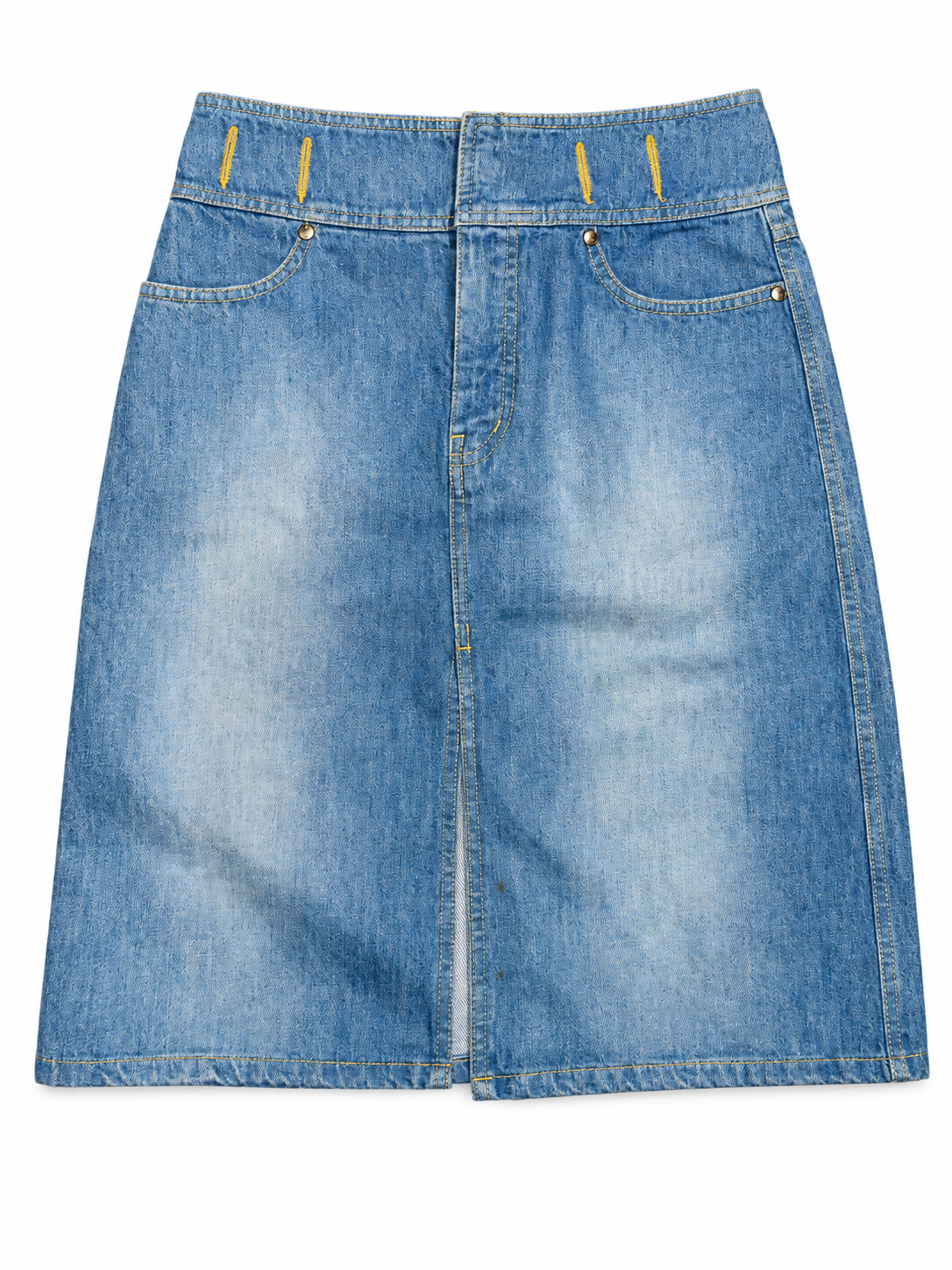 SEE BY CHLOÉ 2000s LIGHT-WASH DENIM MIDI SKIRT