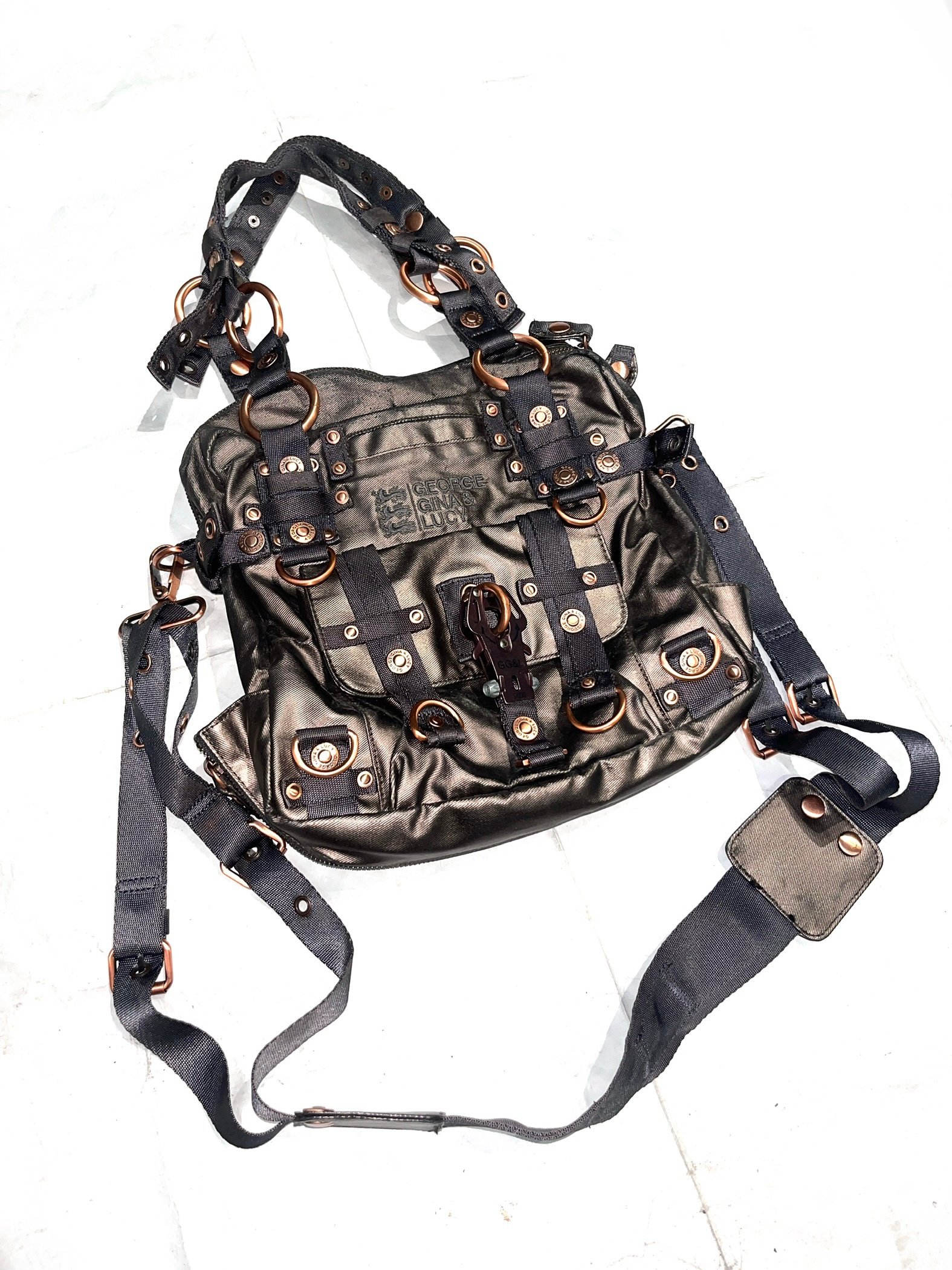 GEORGE GINA & LUCY c. 2009 “ROSY ROCKET” METALLIC UTILITY BAG