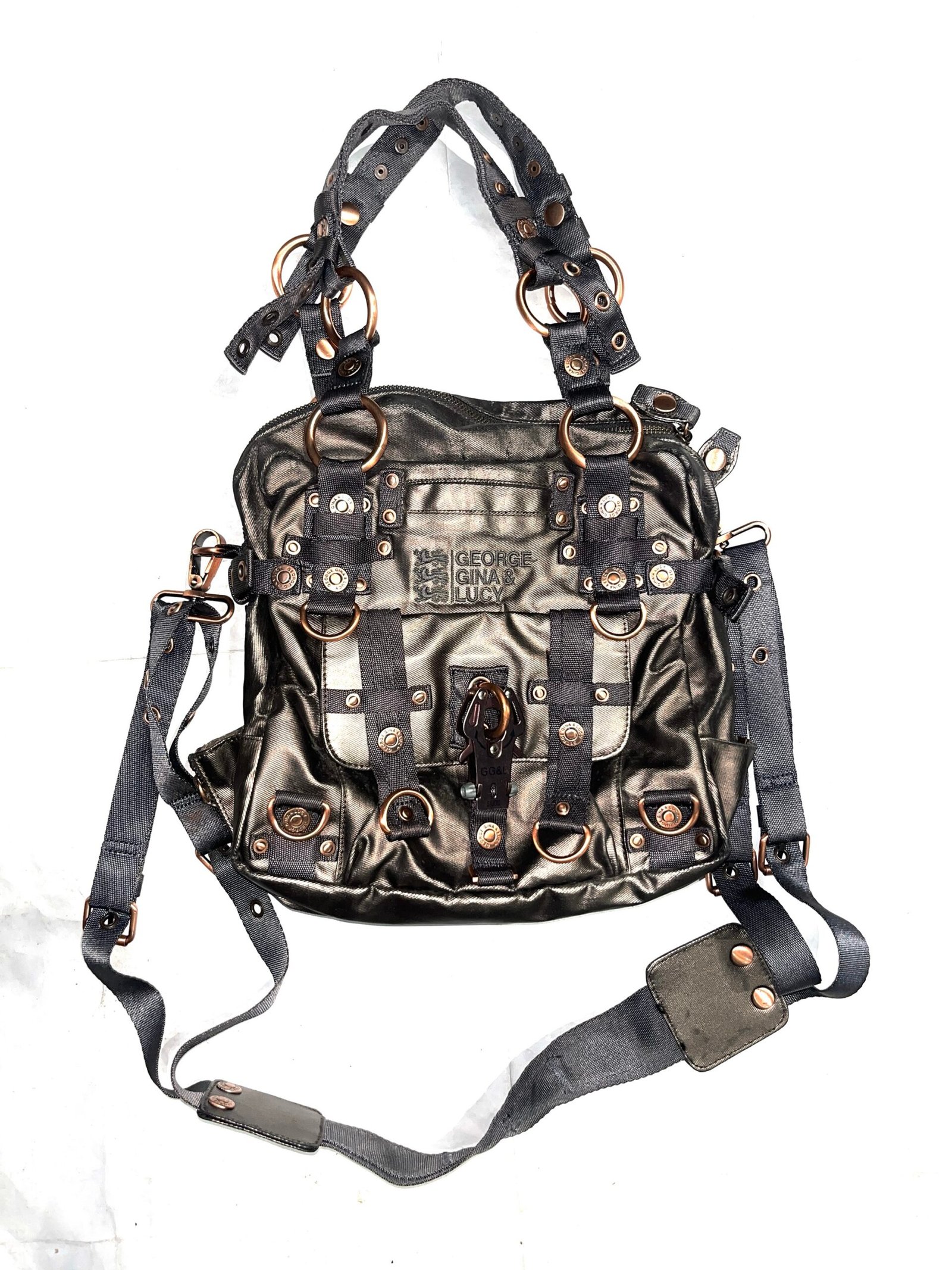 GEORGE GINA & LUCY c. 2009 “ROSY ROCKET” METALLIC UTILITY BAG - Image 2
