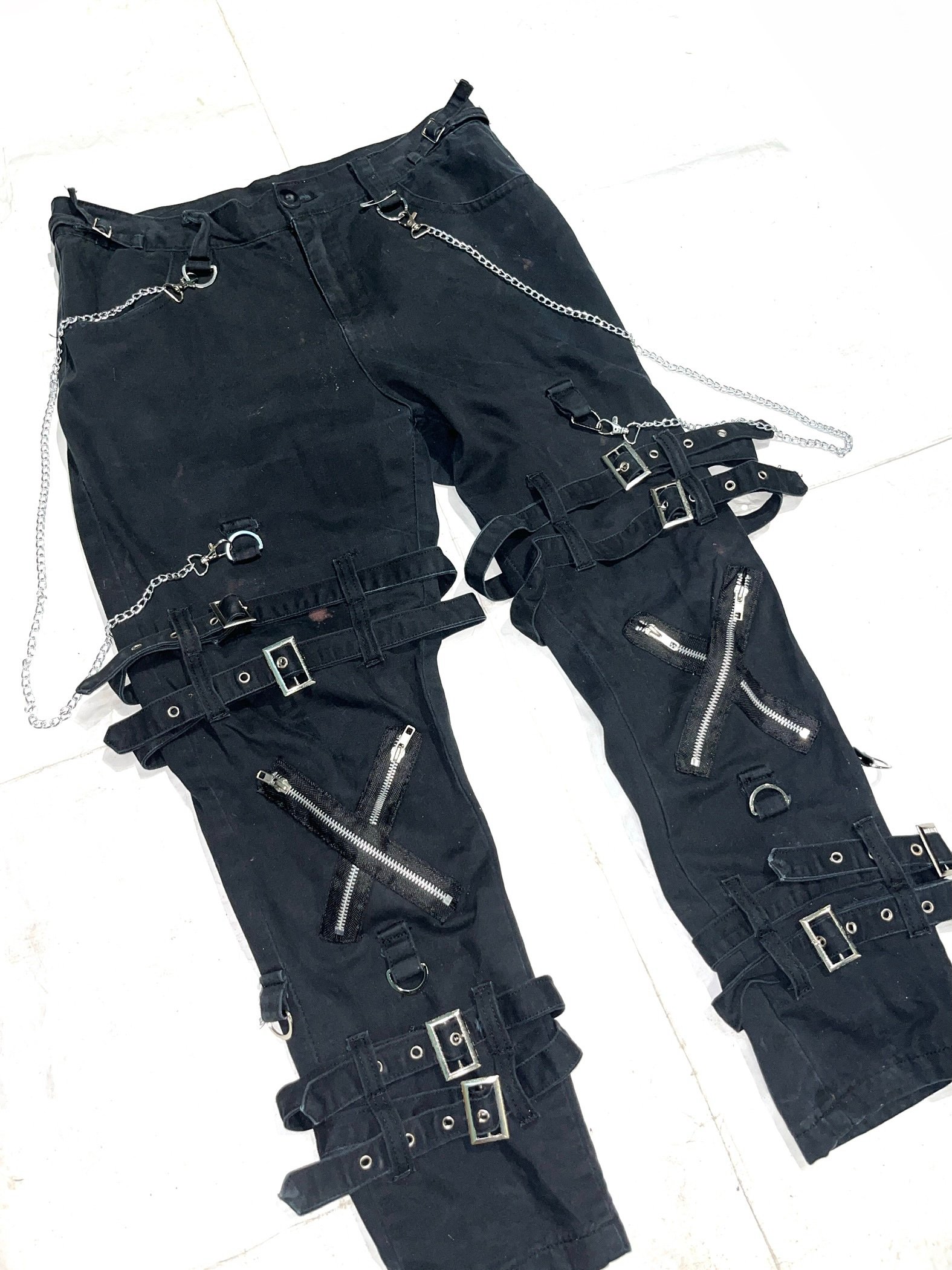 BLACK MULTI-STRAP BONDAGE TROUSERS - Image 3