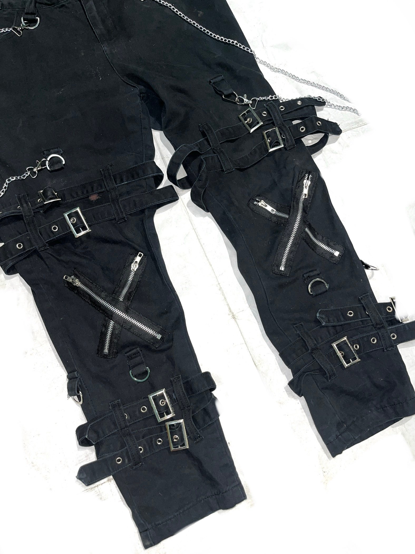 BLACK MULTI-STRAP BONDAGE TROUSERS - Image 4