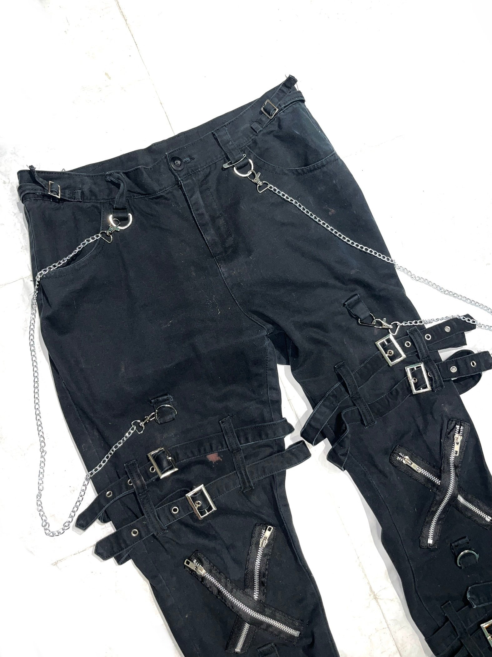 BLACK MULTI-STRAP BONDAGE TROUSERS - Image 2