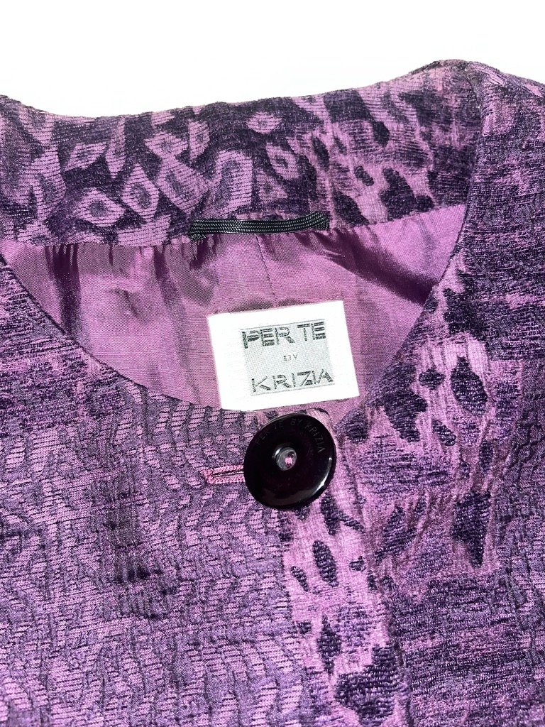 90s Per Te by Krizia wool-silk jacquard jacket