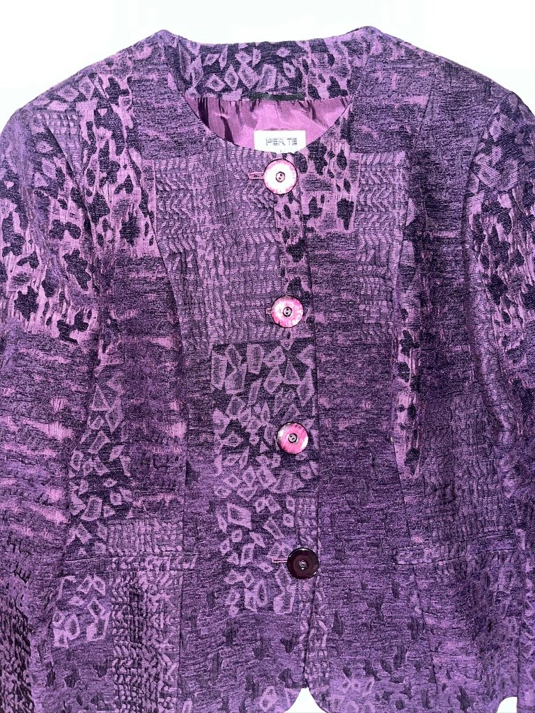 90s Per Te by Krizia wool-silk jacquard jacket
