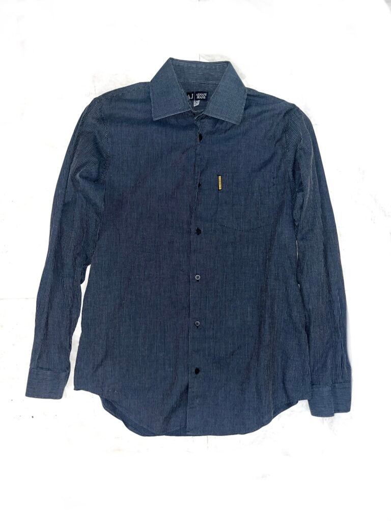 AJ Armani Jeans Fine Stripe Cotton Shirt