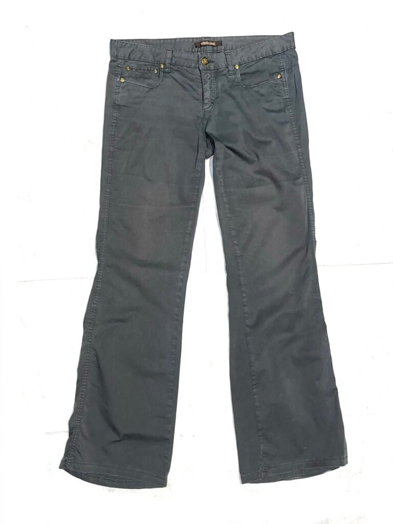 00s Roberto Cavalli Low-Rise Utility Flare Trousers