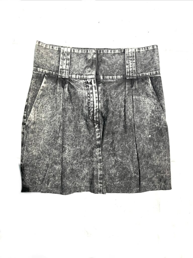 00s Just Cavalli Acid-Wash Denim Mini Skirt