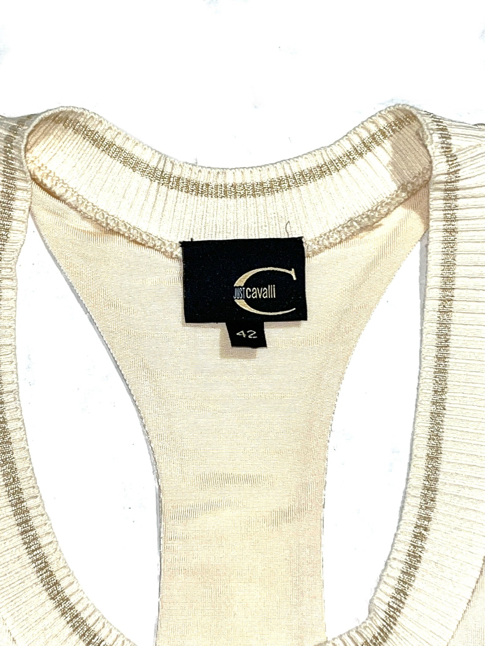 Early 00s Just Cavalli Monogram Racerback Tank - Image 3
