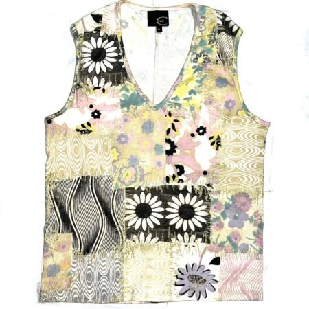 Early 00s Roberto Cavalli Patchwork-Print Top
