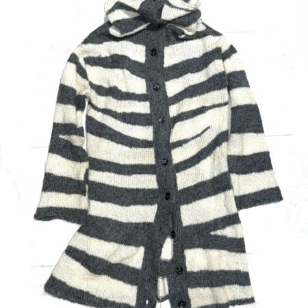 2010s Alexander McQueen Striped Mohair-Blend Coat Cardigan